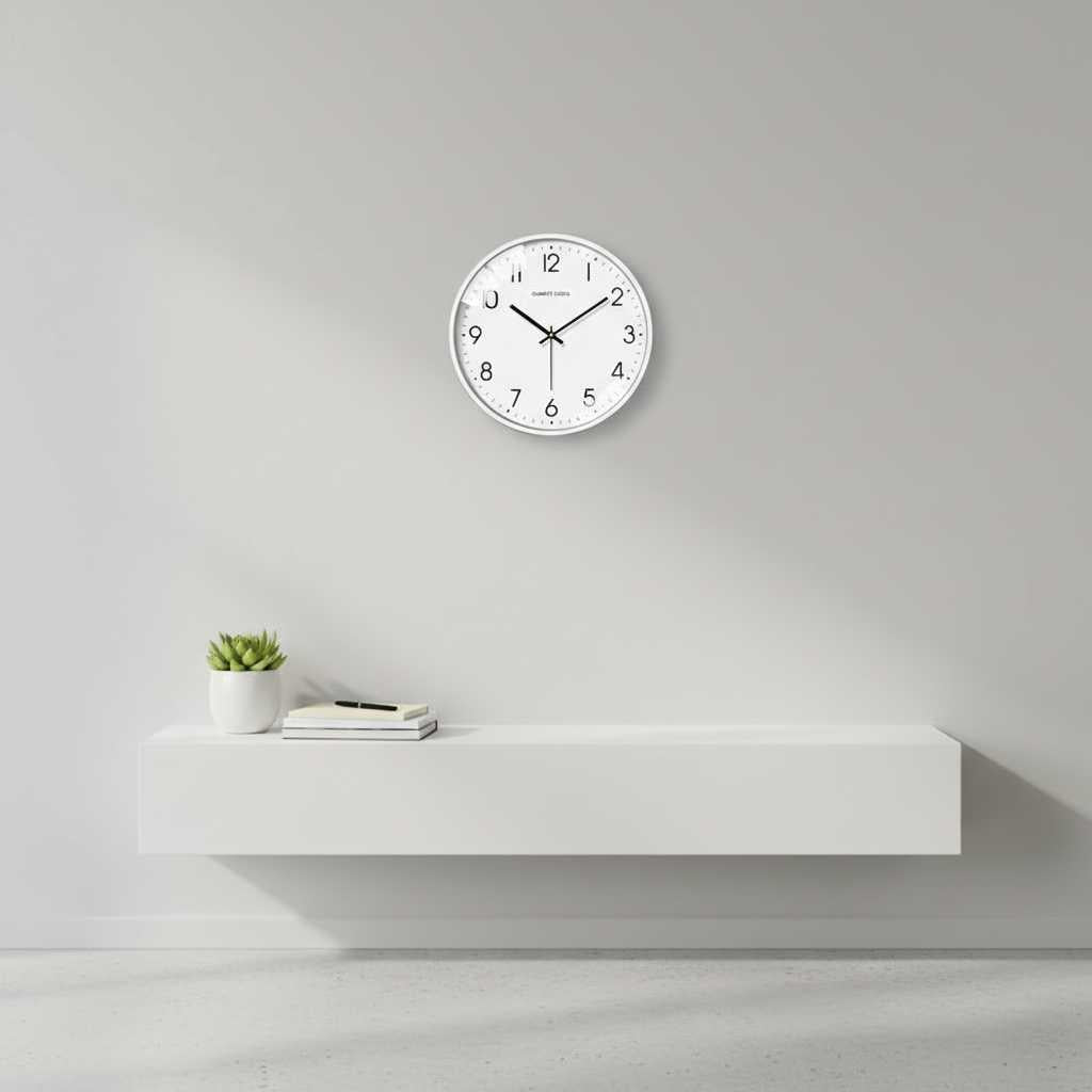 Horloge Murale Design Ronde Blanche | Pendule Murale Moderne