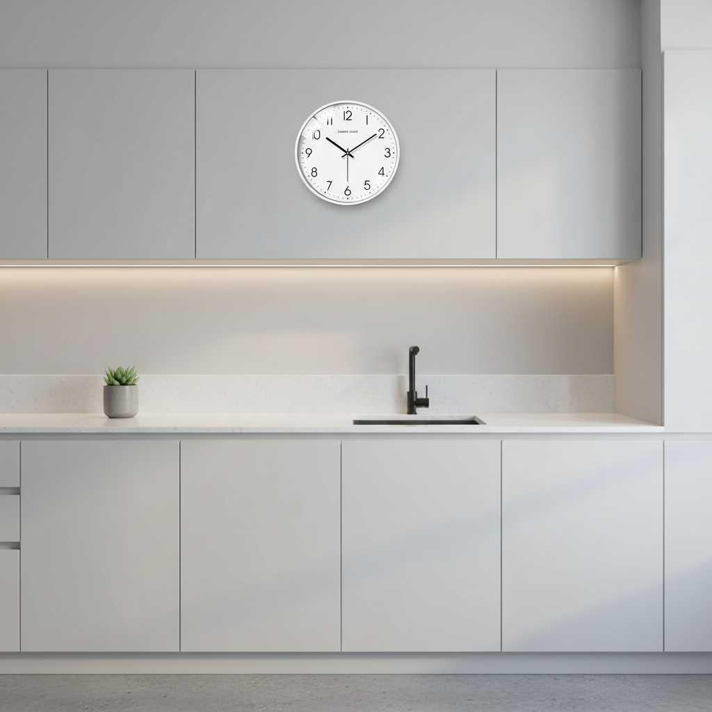Horloge Murale Design Ronde Blanche | Pendule Murale Moderne