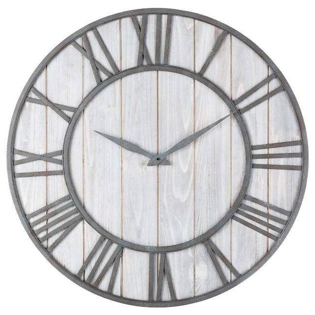 Horloge Murale Design Ronde Bois Métal | Style Industriel 40cm 3
