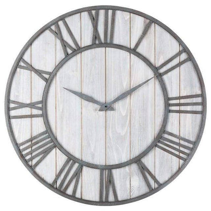 Horloge Murale Design Ronde Bois Métal | Style Industriel 40cm 3
