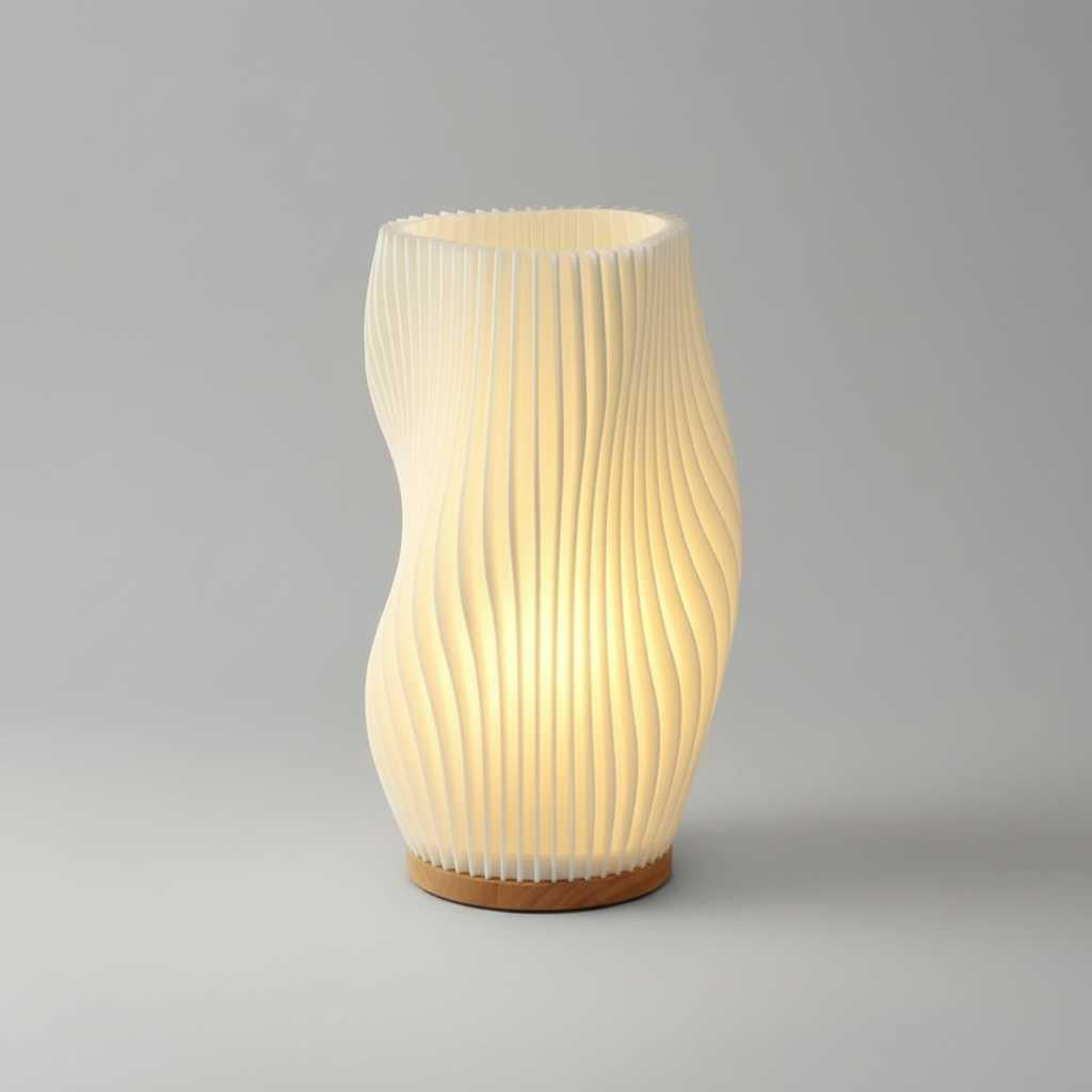 Lampe Wavecrest | Lampe de Table Contemporaine en Métal