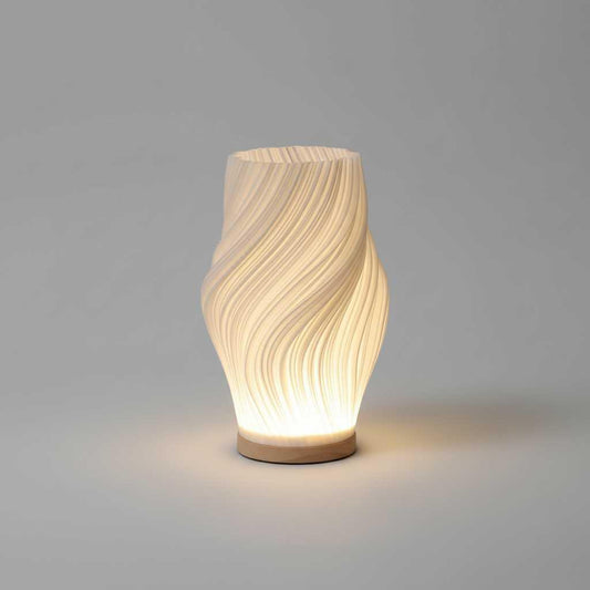 Lampe Wavecrest | Lampe de Table Contemporaine en Métal