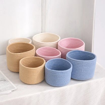 Paniers de Rangement en Corde de Coton | Organisateur Multifonctionnel 2