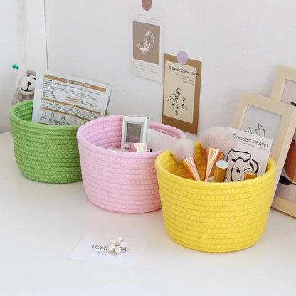Paniers de Rangement en Corde de Coton | Organisateur Multifonctionnel 3
