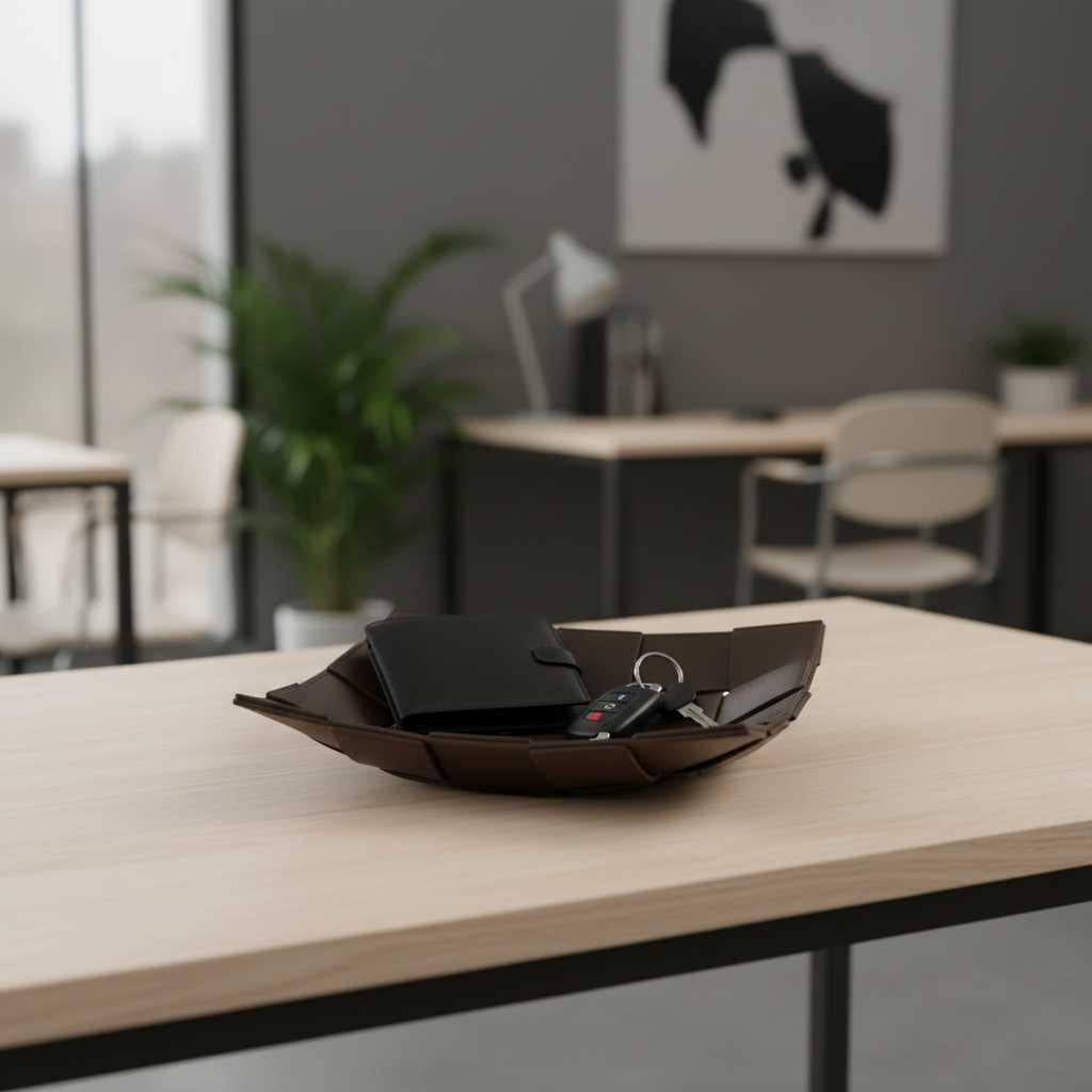 Plateau de Rangement en Cuir PU | Organisateur Élégant