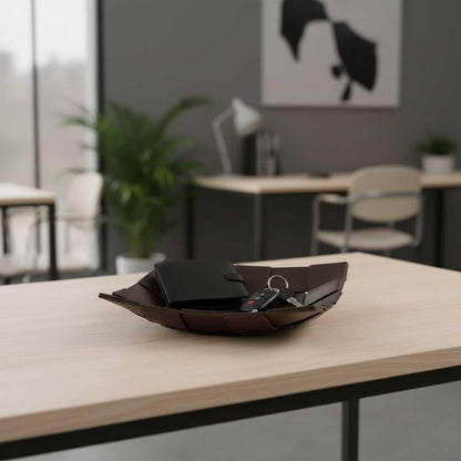 Plateau de Rangement en Cuir PU | Organisateur Élégant