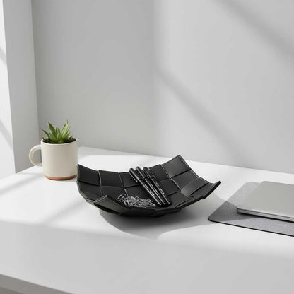 Plateau de Rangement en Cuir PU | Organisateur Élégant
