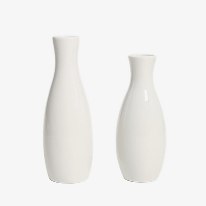 Vase Arrondi Moderne Blanc | Vase de Sol en Céramique 1