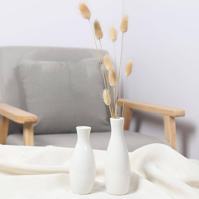Vase Arrondi Moderne Blanc | Vase de Sol en Céramique 2
