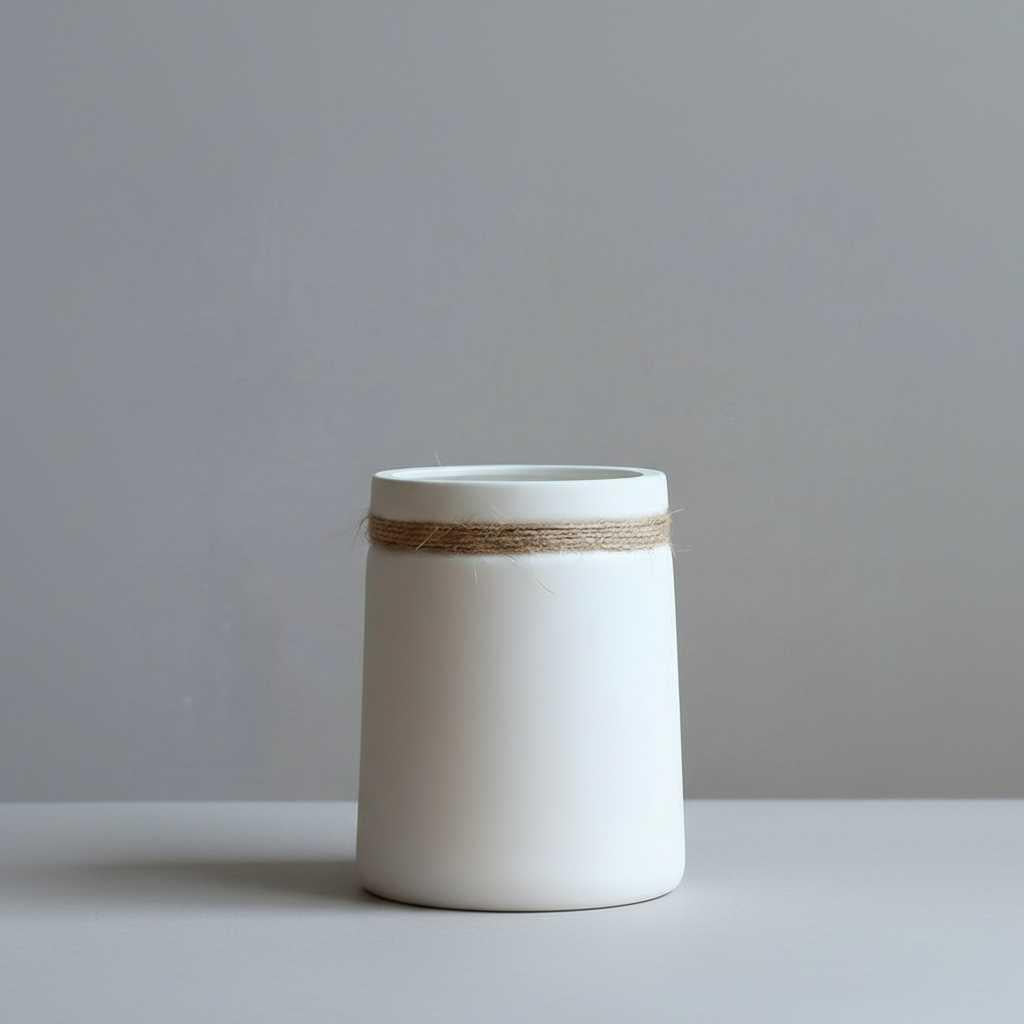 Vase Céramique Blanc | Vase Décoratif Japonais Moderne