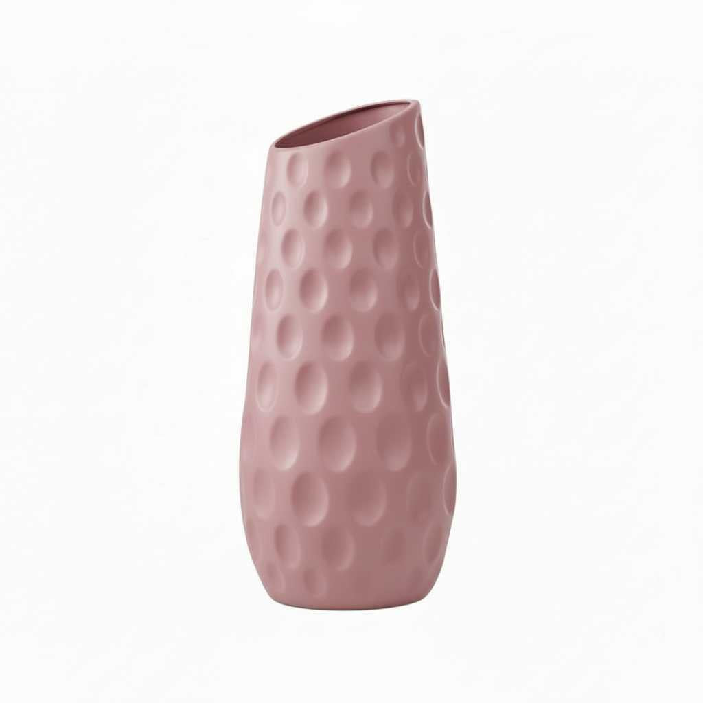 Vase Céramique Blanc Géométrique | Vase Décoratif Moderne