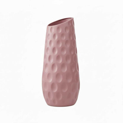 Vase Céramique Blanc Géométrique | Vase Décoratif Moderne