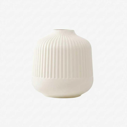 Vase Céramique Blanc Géométrique | Vase Décoratif Moderne