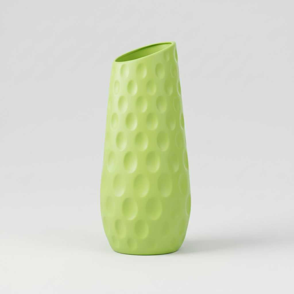 Vase Céramique Blanc Géométrique | Vase Décoratif Moderne