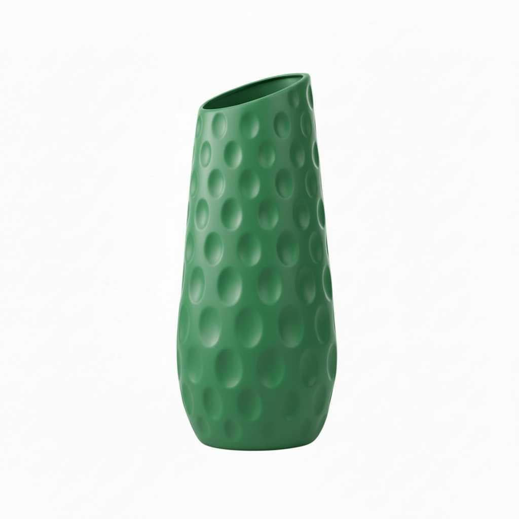 Vase Céramique Blanc Géométrique | Vase Décoratif Moderne
