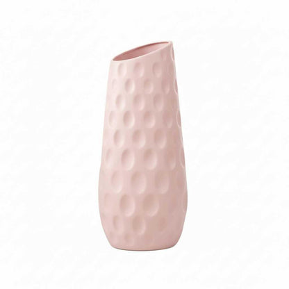 Vase Céramique Blanc Géométrique | Vase Décoratif Moderne