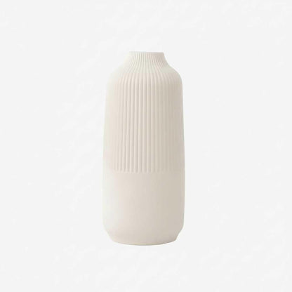 Vase Céramique Blanc Géométrique | Vase Décoratif Moderne