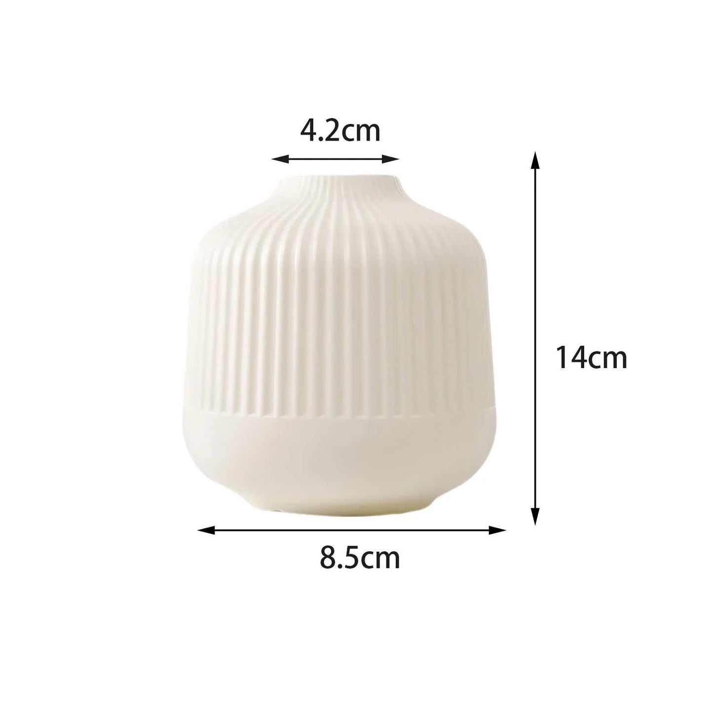 Vase Céramique Blanc Géométrique | Vase Décoratif Moderne 16