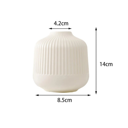Vase Céramique Blanc Géométrique | Vase Décoratif Moderne 16