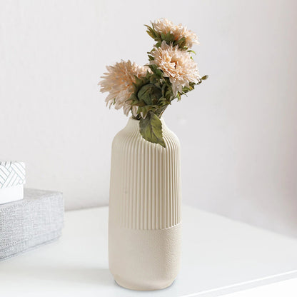 Vase Céramique Blanc Géométrique | Vase Décoratif Moderne 4