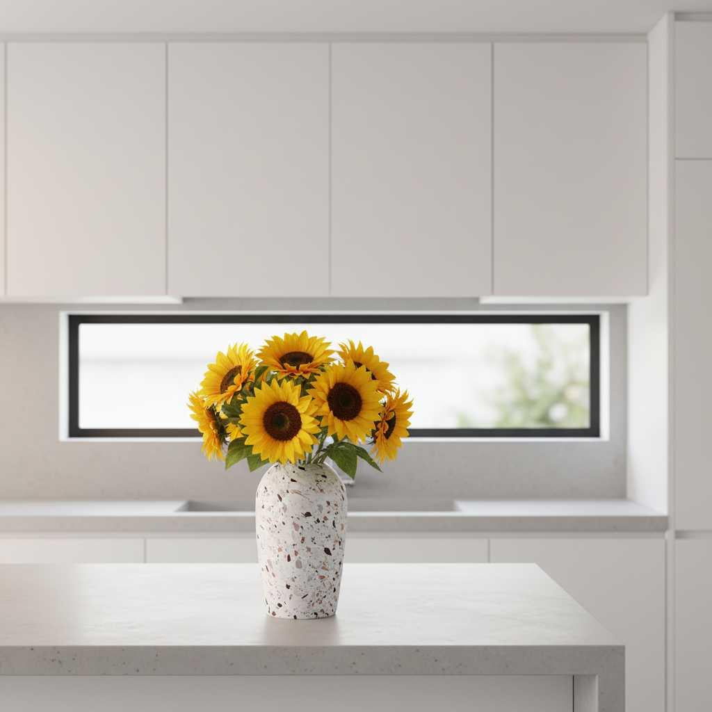 Vase Céramique Blanc Terrazzo | Vase Décoratif Moderne