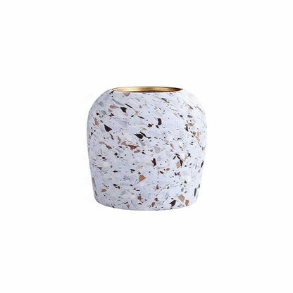 Vase Céramique Blanc Terrazzo | Vase Décoratif Moderne