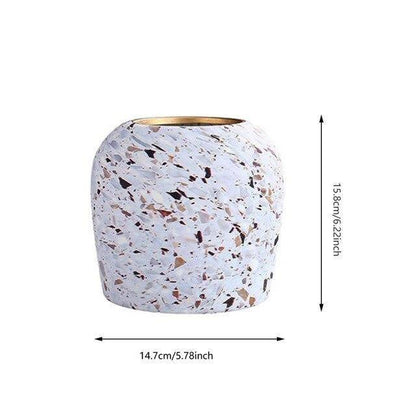 Vase Céramique Blanc Terrazzo | Vase Décoratif Moderne 6