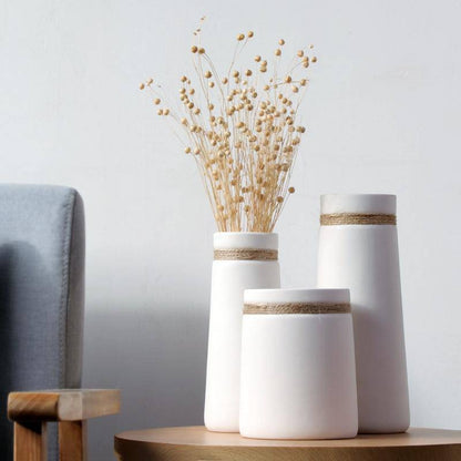 Vase Céramique Blanc | Vase Décoratif Japonais Moderne 2