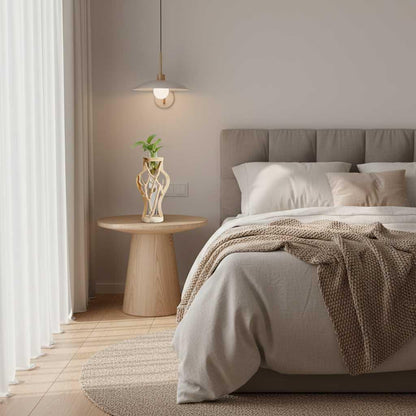 Vase en Bois Naturel | Décoration Unique pour Plantes